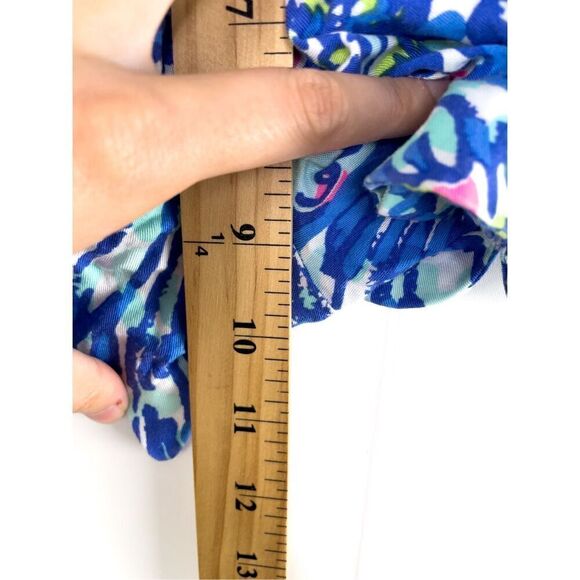 Lilly Pulitzer Scalloped Dahlia Shorts in Cerviche Pattern Brillant Blue Size XS - Picture 9 of 12